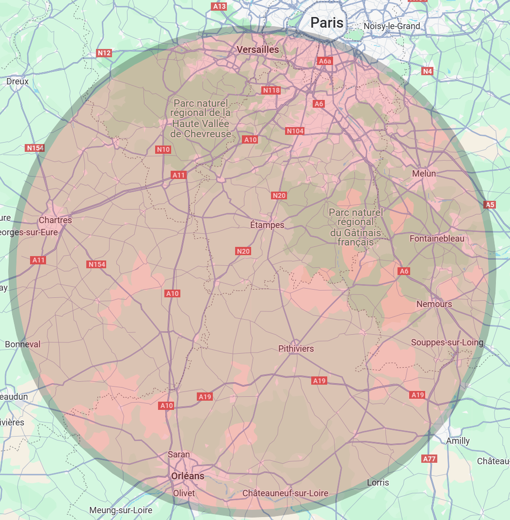 Zone d'intervention de 3A Themie